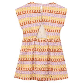 فستان بناتي محبوك متعدد الألوان