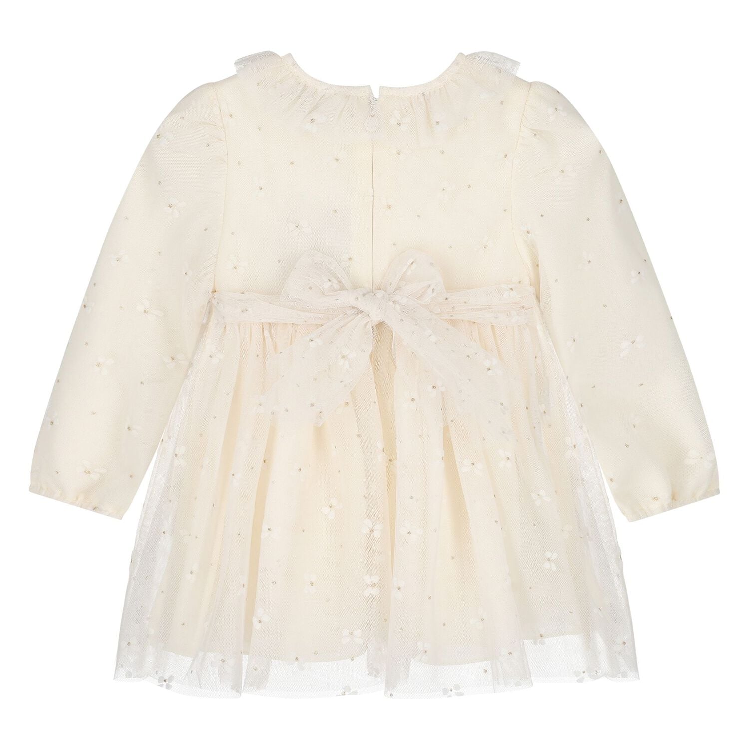 Younger Girls Ivory Tulle Dress, 2, hi-res