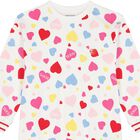Girls White & Pink Heart Leggings Set, 1, hi-res