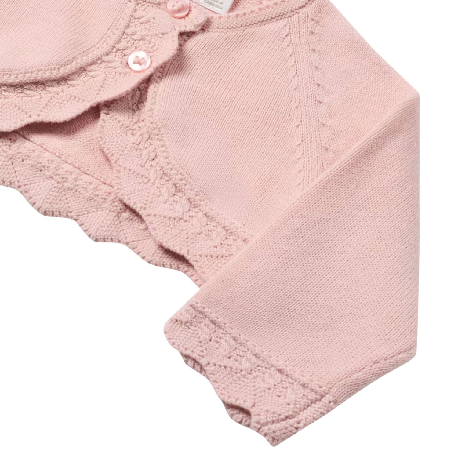 Baby Girls Pink Knitted Cardigan, 3, hi-res image number null