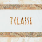 مدس بالشعار بطبعة خريطة باللون الأبيض والبيج , 1, hi-res