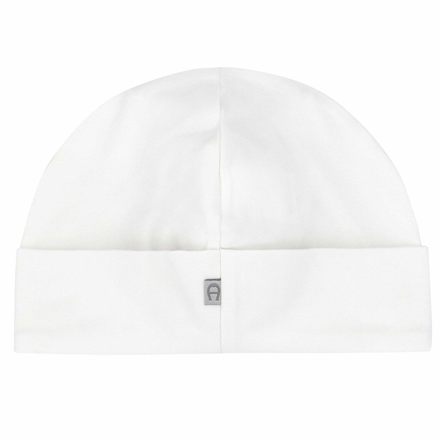 Baby Boys White Logo Hat, 2, hi-res
