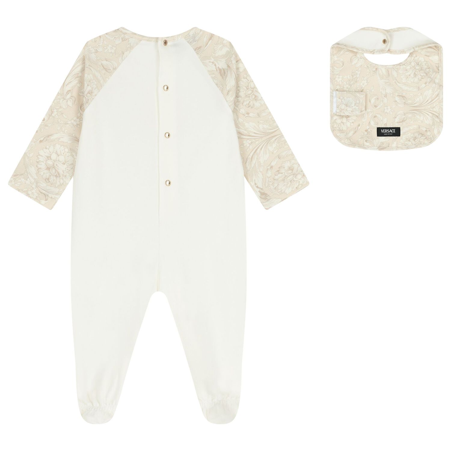 Ivory & Beige Whisper Barocco Babygrow Gift Set , 1, hi-res