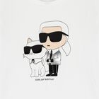 Girls White Ikonik Logo Long Sleeve Top, 2, hi-res