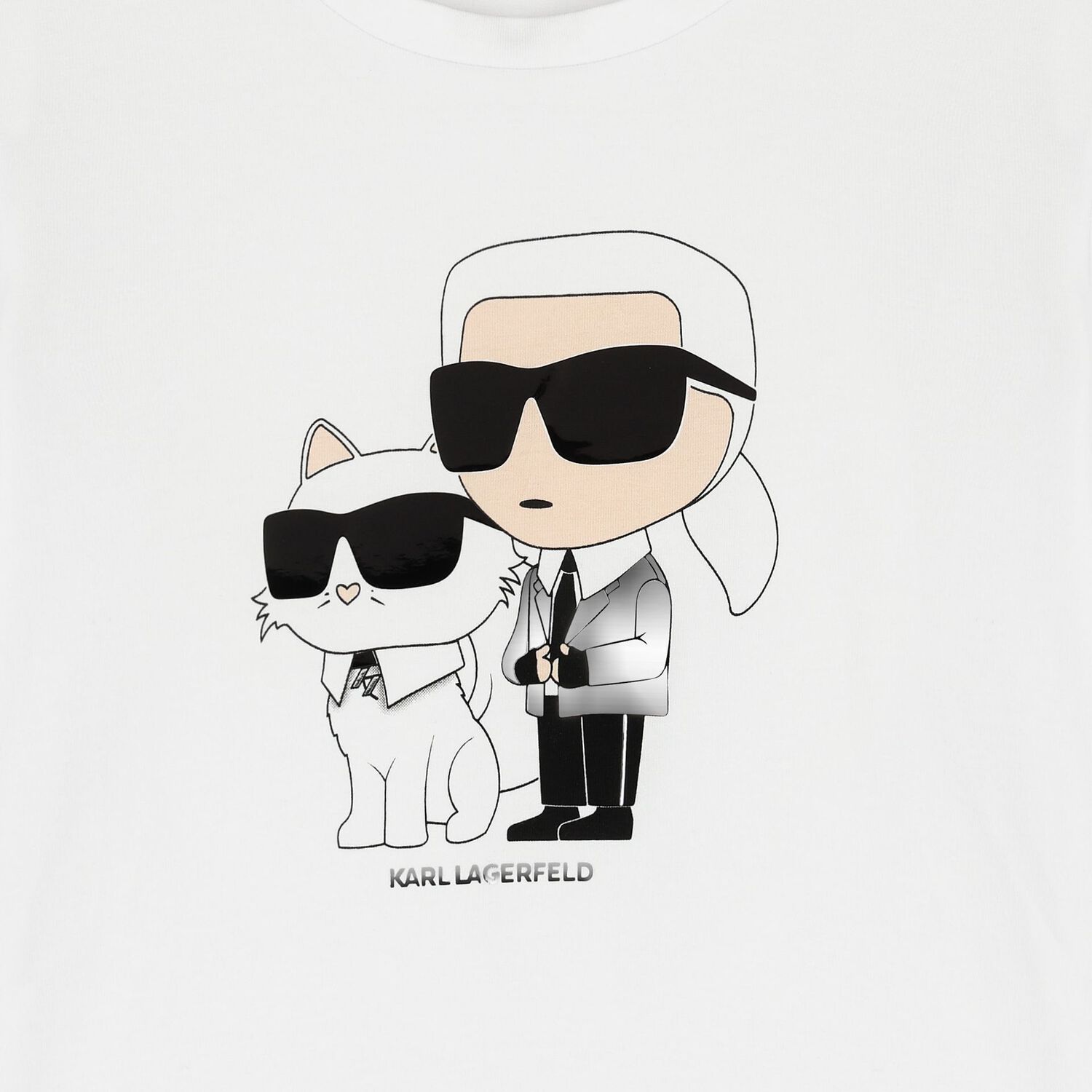 Girls White Ikonik Logo Long Sleeve Top, 2, hi-res