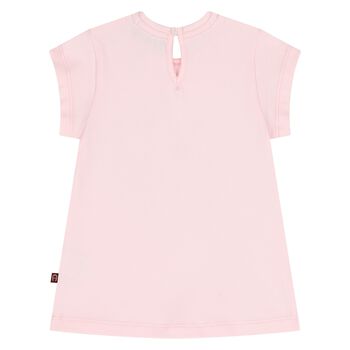 Younger Girls Pink Butterflies Logo T-Shirt
