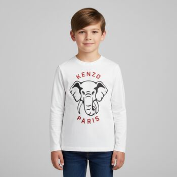 White Elephant Logo Long Sleeve Top