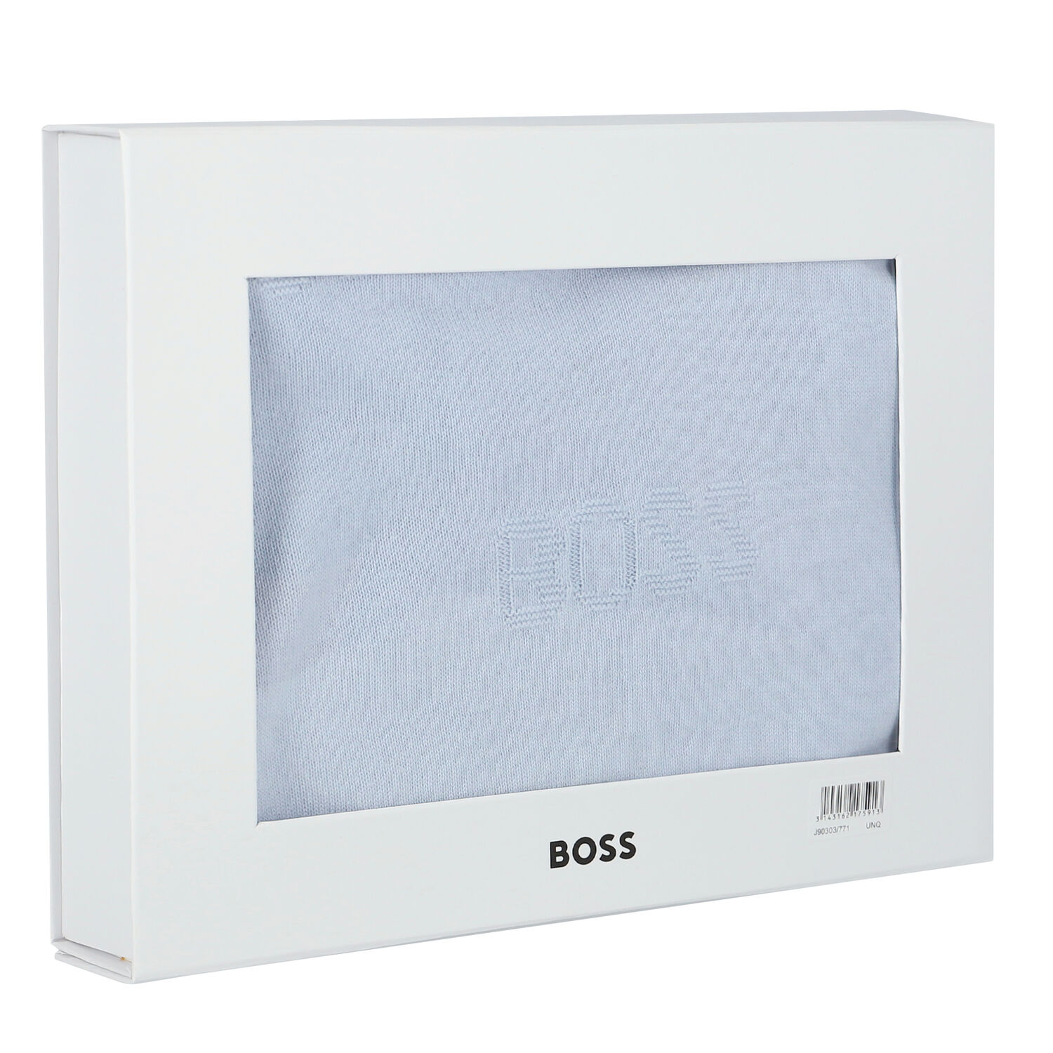 Blue Logo Knitted Baby Blanket, 3, hi-res image number null