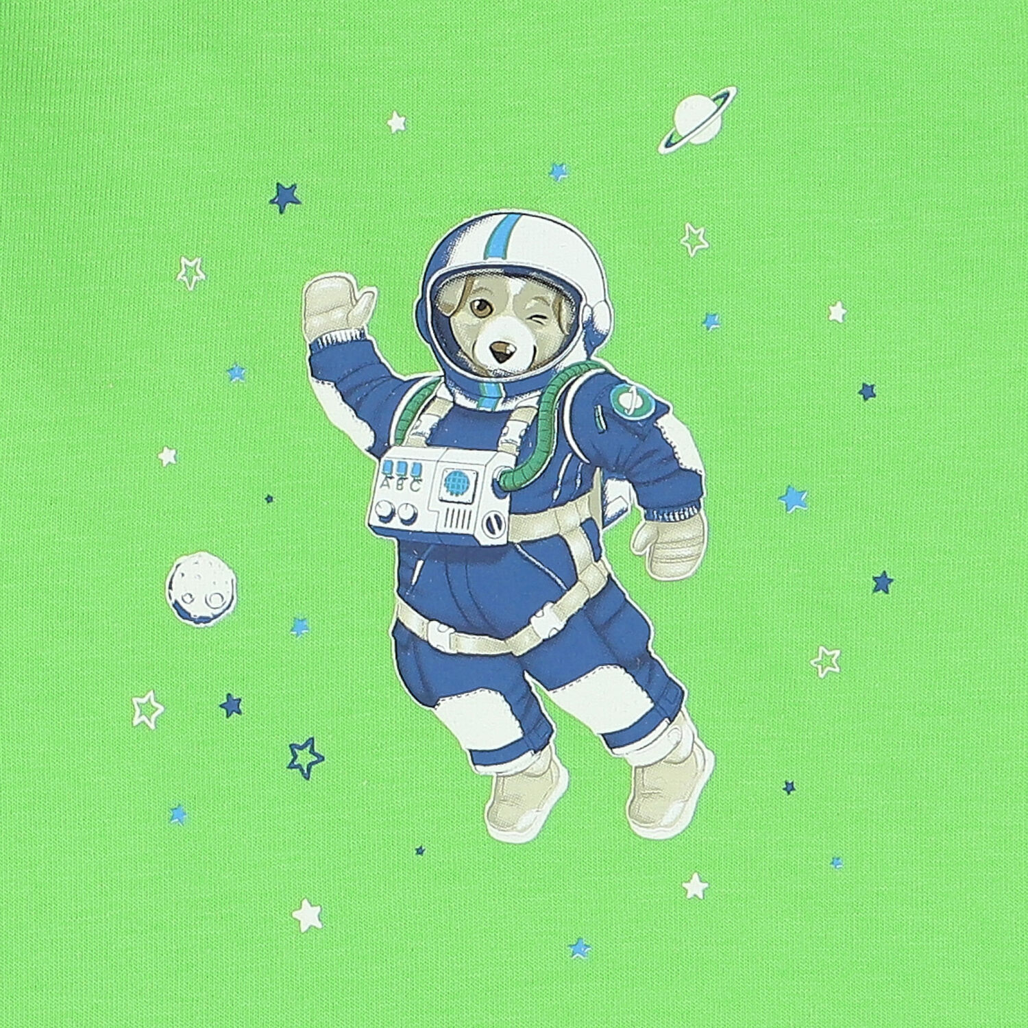 Younger Boys Green Astronaut Long Sleeve Top, 1, hi-res image number null