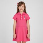 Girls Pink Logo Polo Dress, 1, hi-res