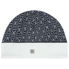 Baby Boys Navy Blue & White Logo Hat, 3, hi-res