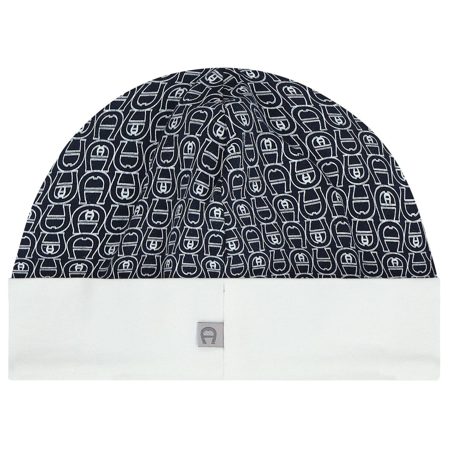 Baby Boys Navy Blue & White Logo Hat, 3, hi-res