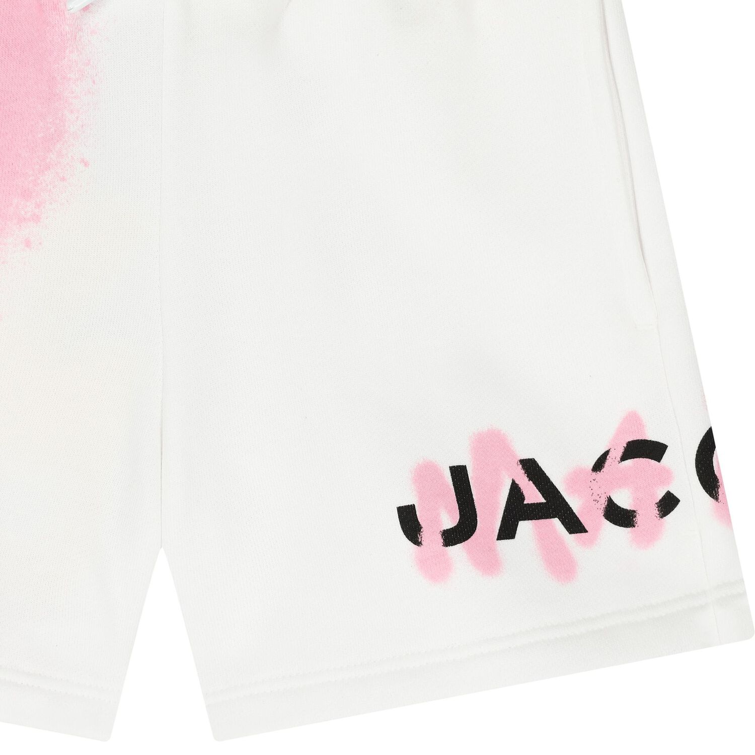 Girls White & Pink Logo Shorts, 1, hi-res