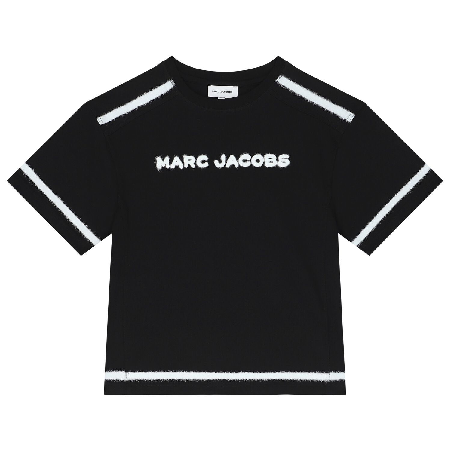 تيشيرت بالشعار باللون الأسود والأبيض, 1, hi-res