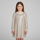 Girls Gold & Silver Embellished Dress, 1, hi-res