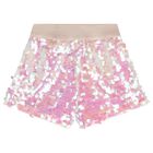 Girls Pink Iridescent Sequin Shorts, 1, hi-res