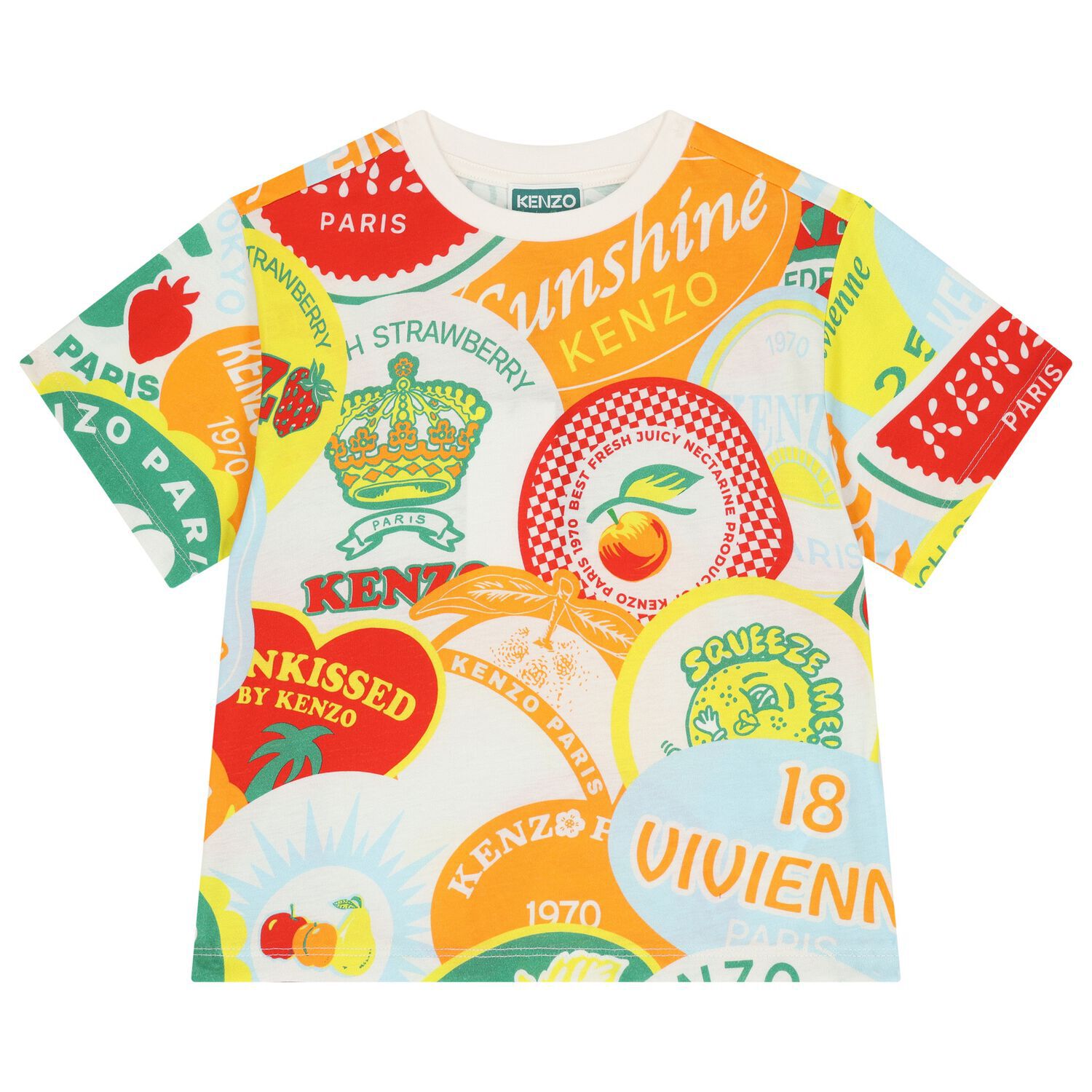 Boys Multi-Coloured Logo T-Shirt, 1, hi-res