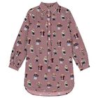 Girls White & Red Polo Bear Striped Shirt Dress, 1, hi-res