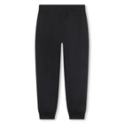 بنطال رياضي باللون أسود بشعار للأولاد, 1, hi-res