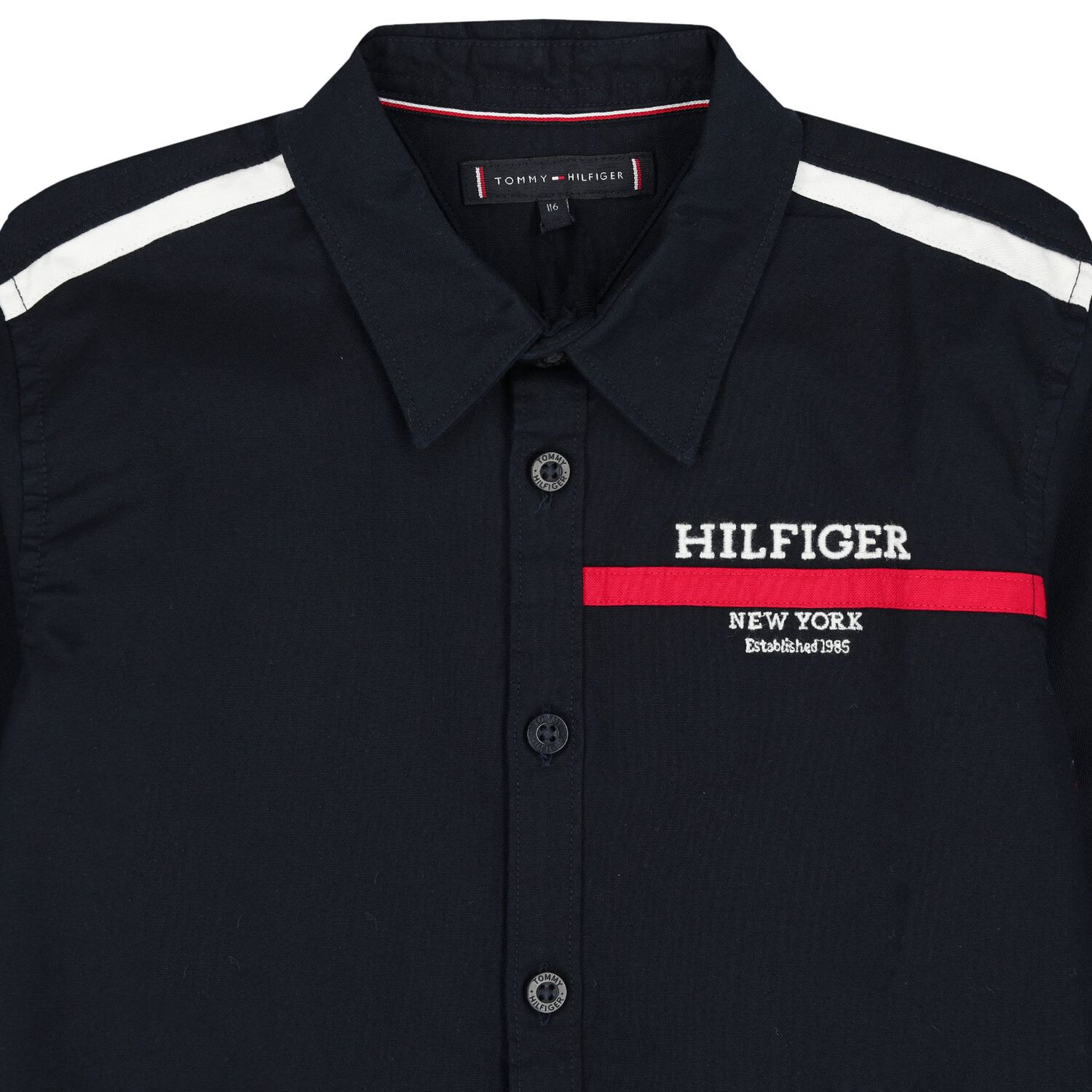 تيشيرت أولاد بالشعار باللون الكحلي, 1, hi-res image number null