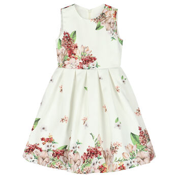 Girls Sleeveless Floral Dress