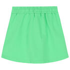 Girls Green Logo Shorts, 1, hi-res