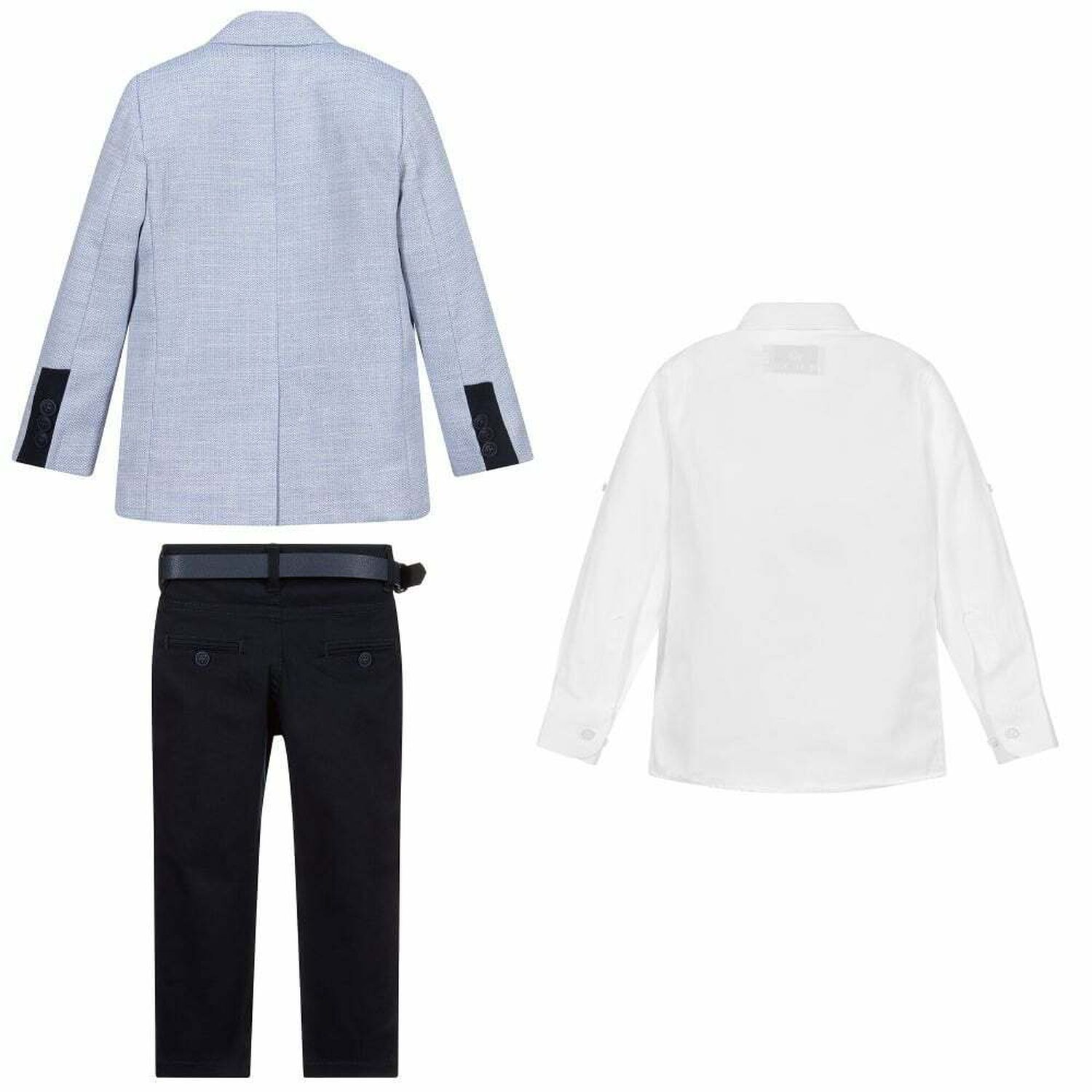 Boys Blue & White Suit Set, 1, hi-res image number null
