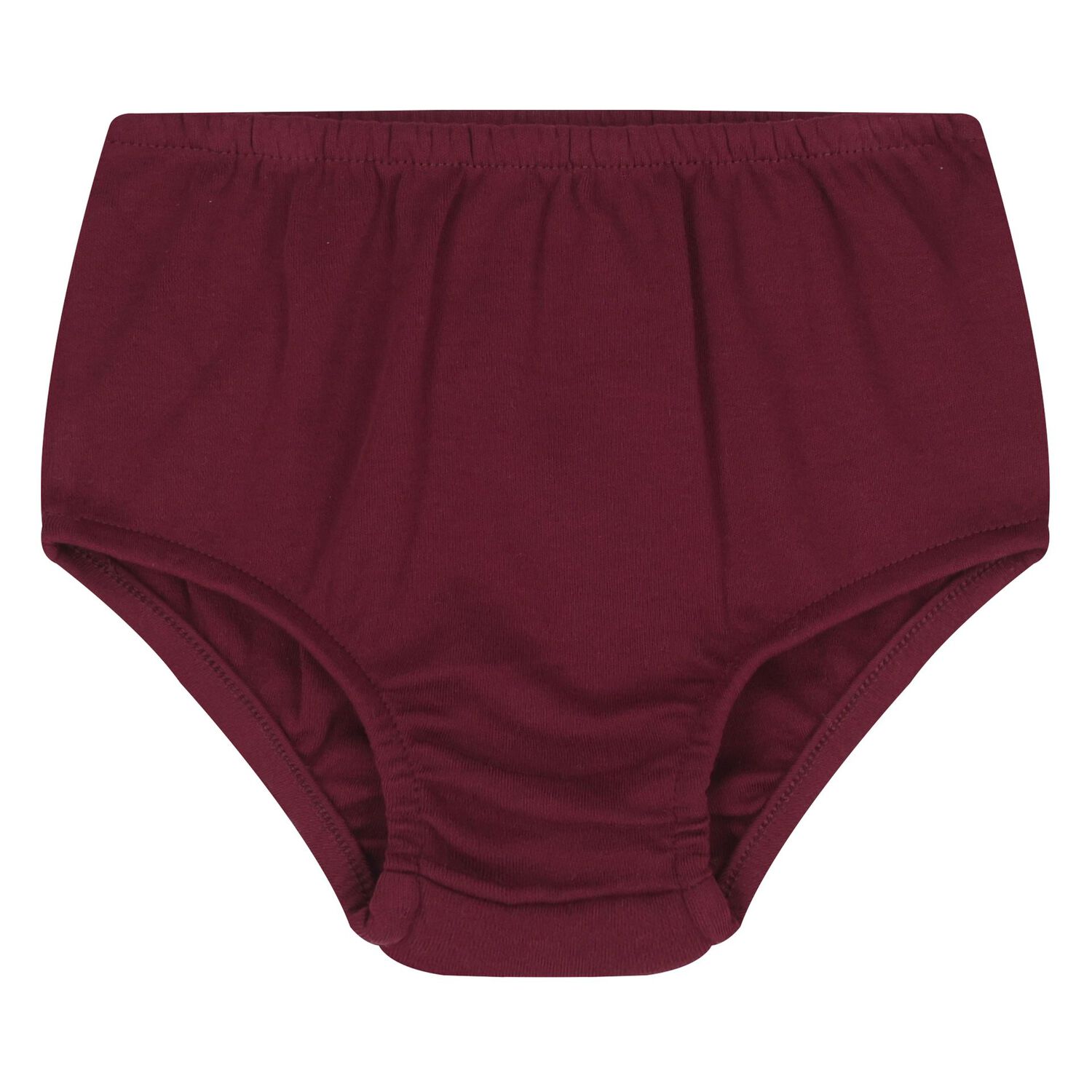 Baby Girls Burgundy Ruffled Polo Dress Set, 2, hi-res