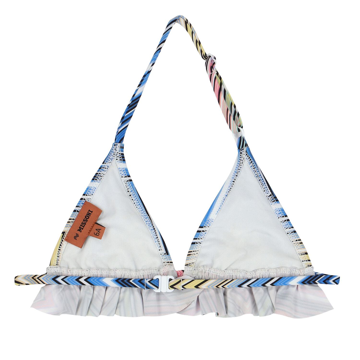 Girls Multi-Coloured Zigzag Bikini, 1, hi-res