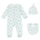 Blue Rocking Horse Babygrow Set, 1, hi-res