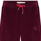Girls Burgundy Logo Trousers, 2, hi-res