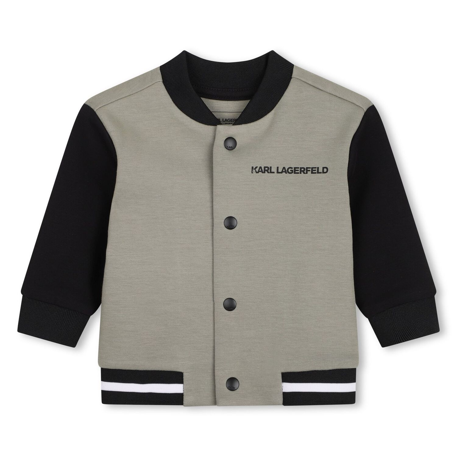 Younger Boys Green & Black Ikonik Karl Tracksuit Set, 1, hi-res