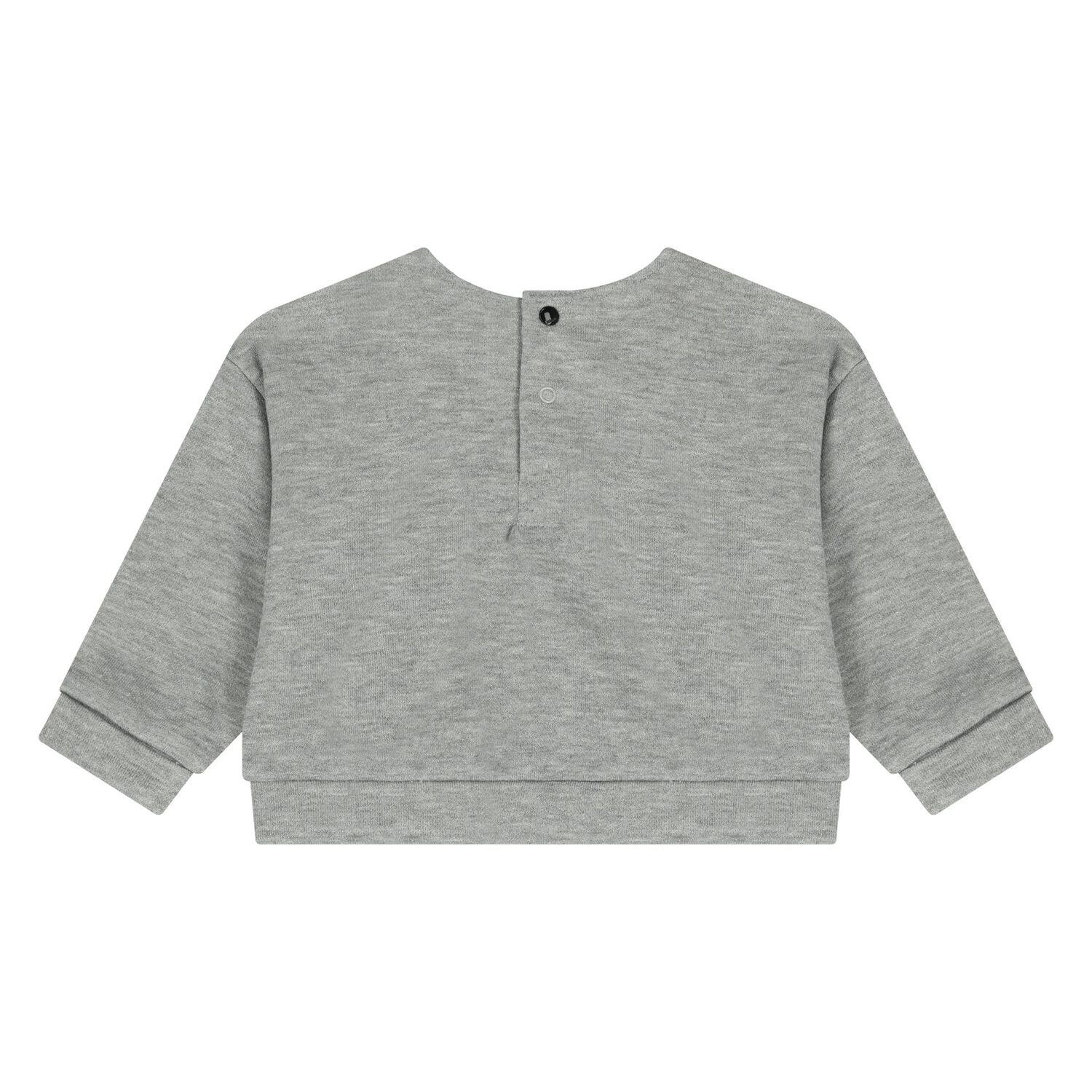 طقم تنوره بنات بالشعار باللون الابيض والرمادى , 1, hi-res