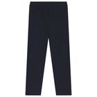 Girls White & Navy Blue Floral Leggings Set, 3, hi-res