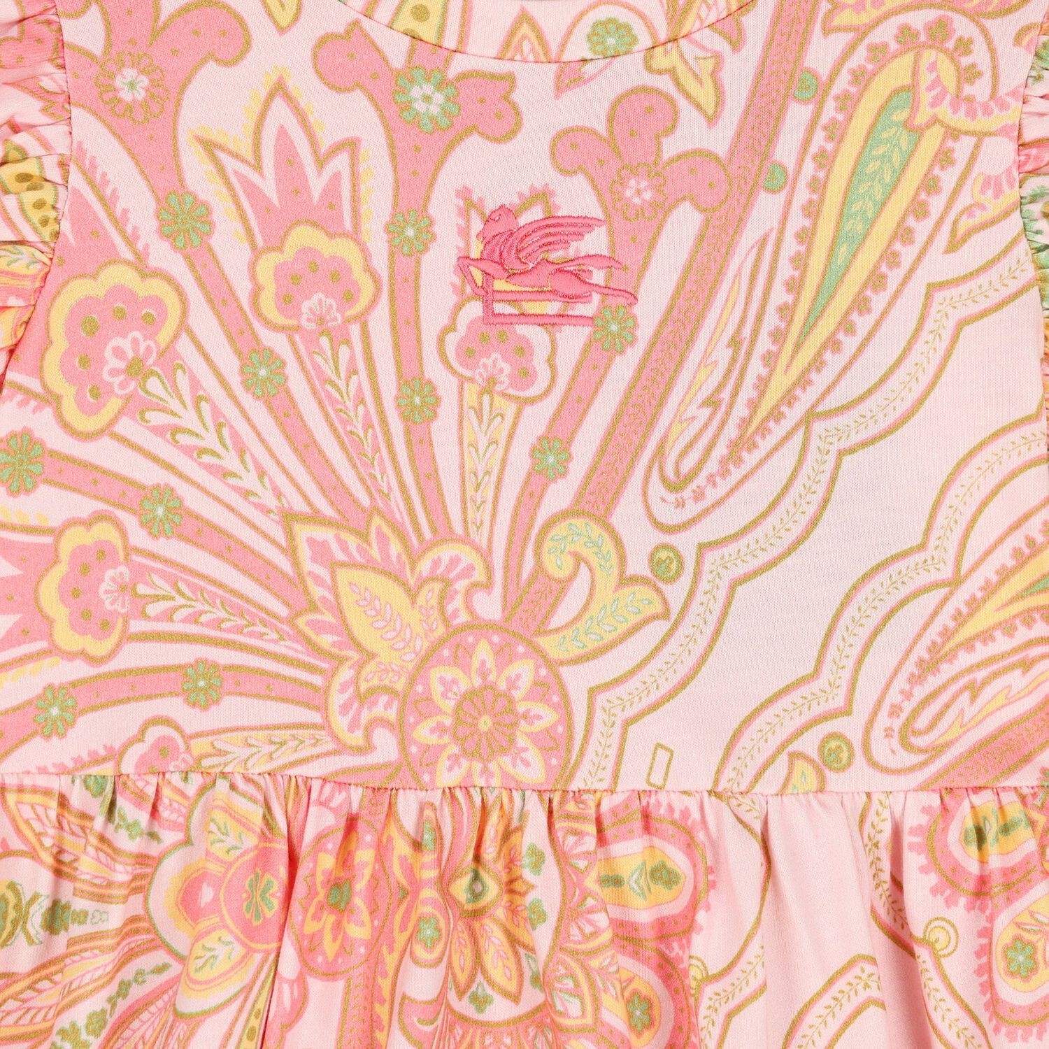 Girls Pink Floral Paisley Dress, 1, hi-res