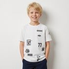Boys White Logo T-Shirt, 1, hi-res