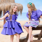 فستان مكشكش باللون البنفسجي , 1, hi-res