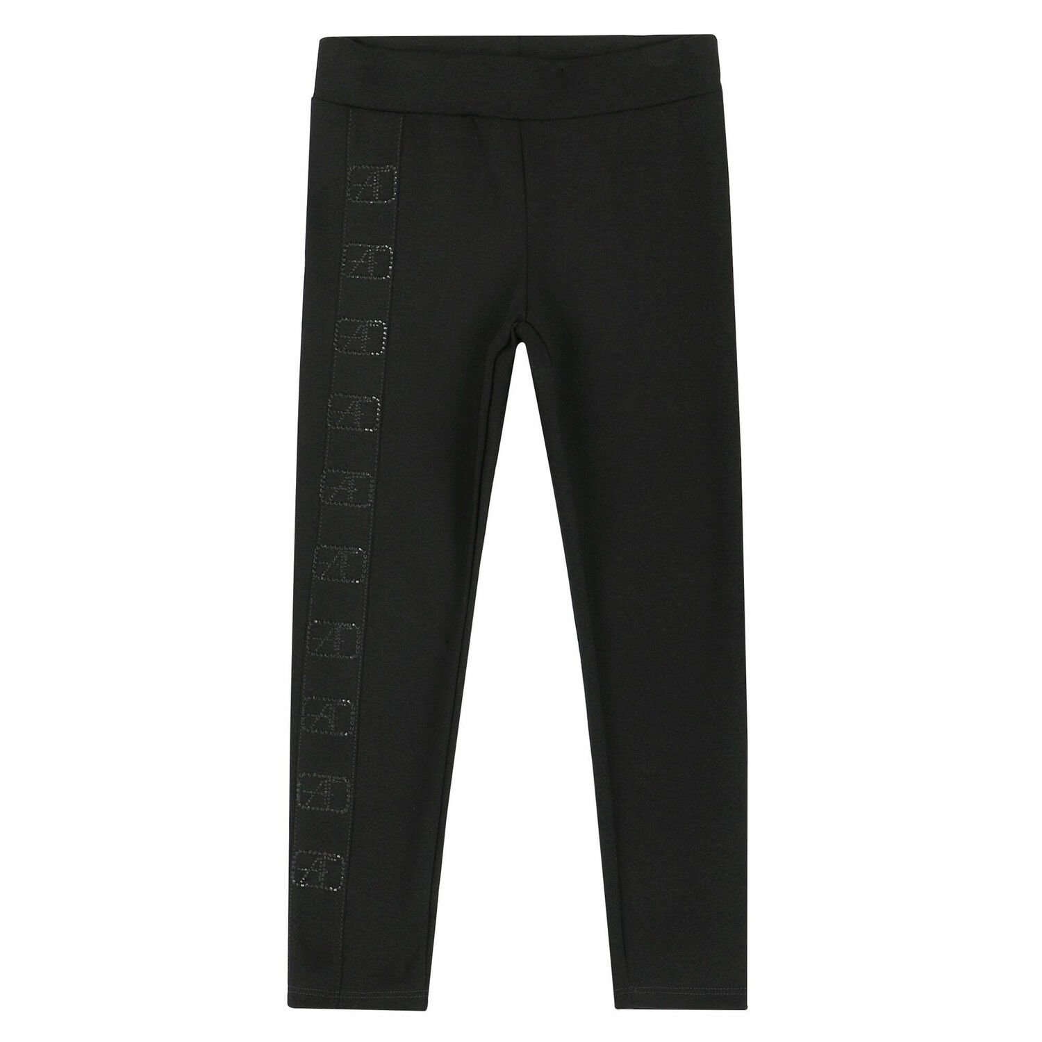 Girls Black Embellished Leggings, 1, hi-res image number null
