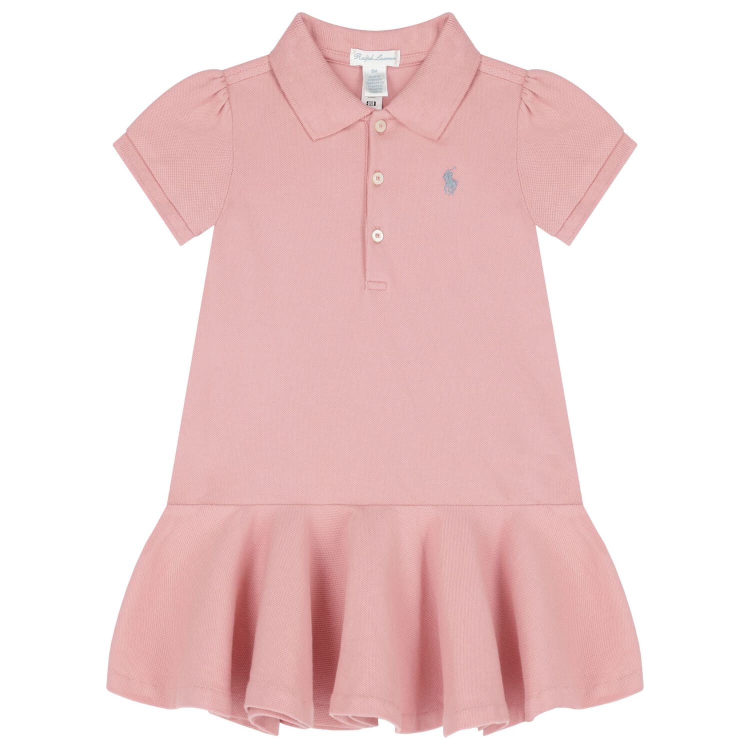 Baby Girls Pink Logo Polo Dress Set, 1, hi-res