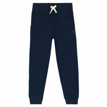 Boys Navy Logo Joggers