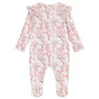 Baby Girls White & Pink Africa Babygrow, 1, hi-res