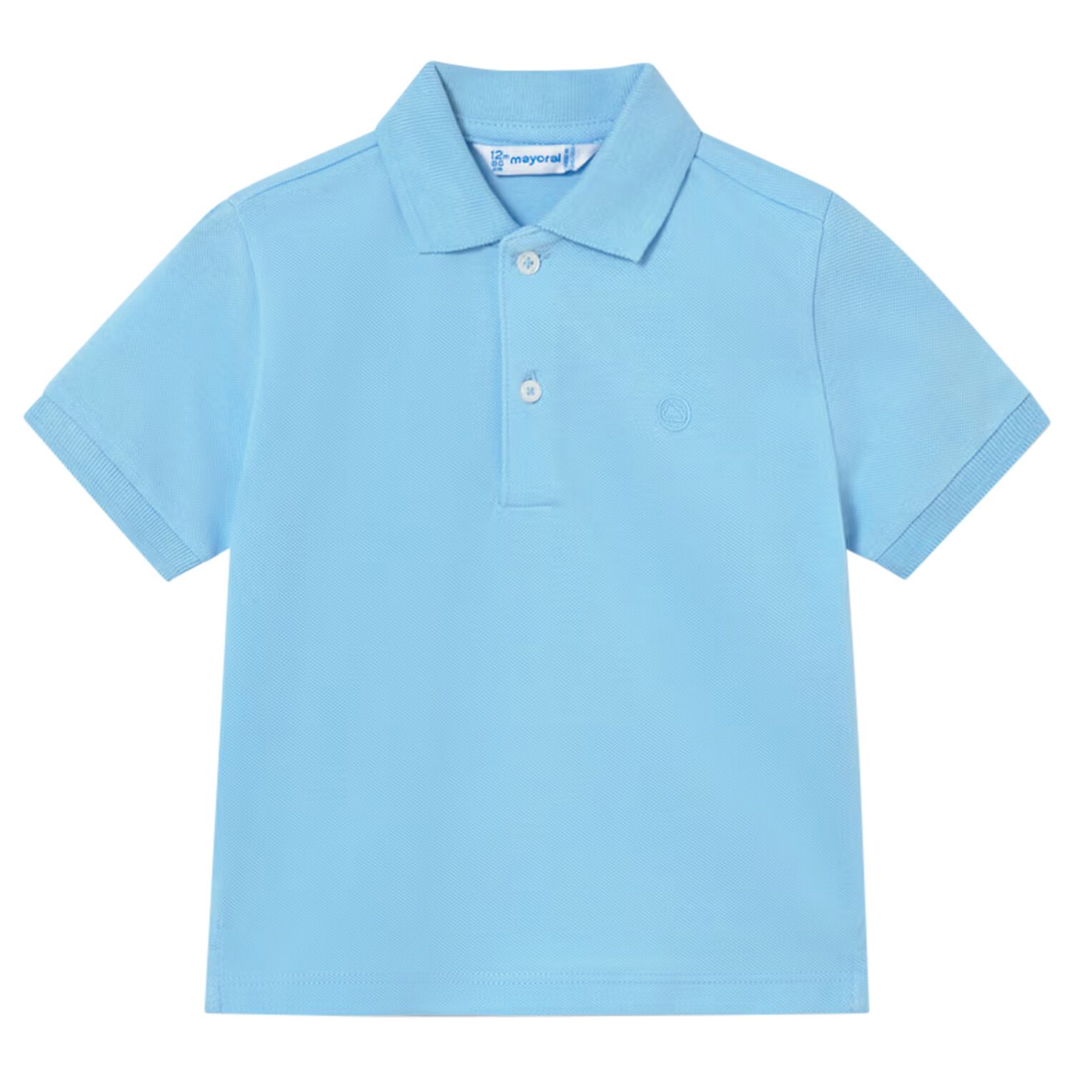 Younger Boys Blue Logo Polo Shirt, 2, hi-res
