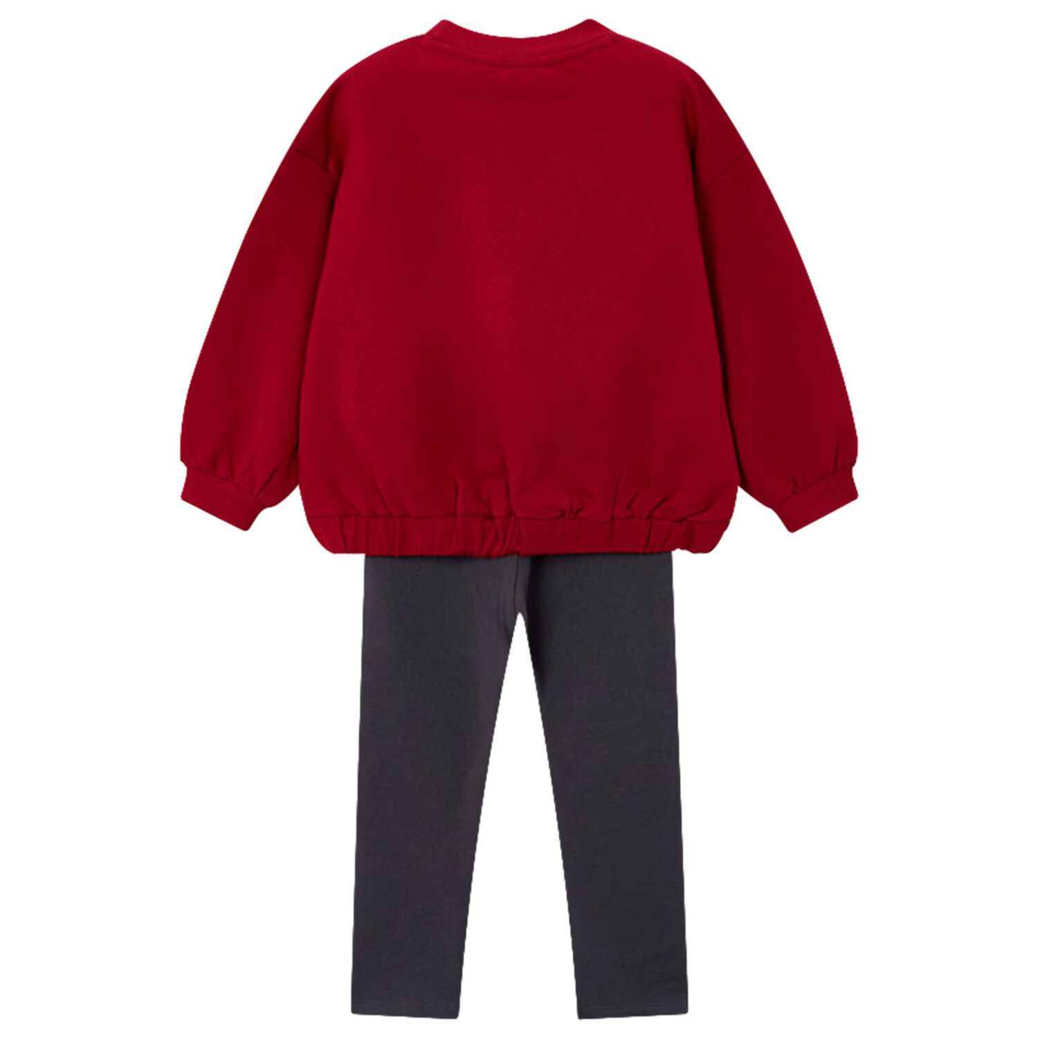 Girls Red & Grey Bow Leggings Set, 2, hi-res