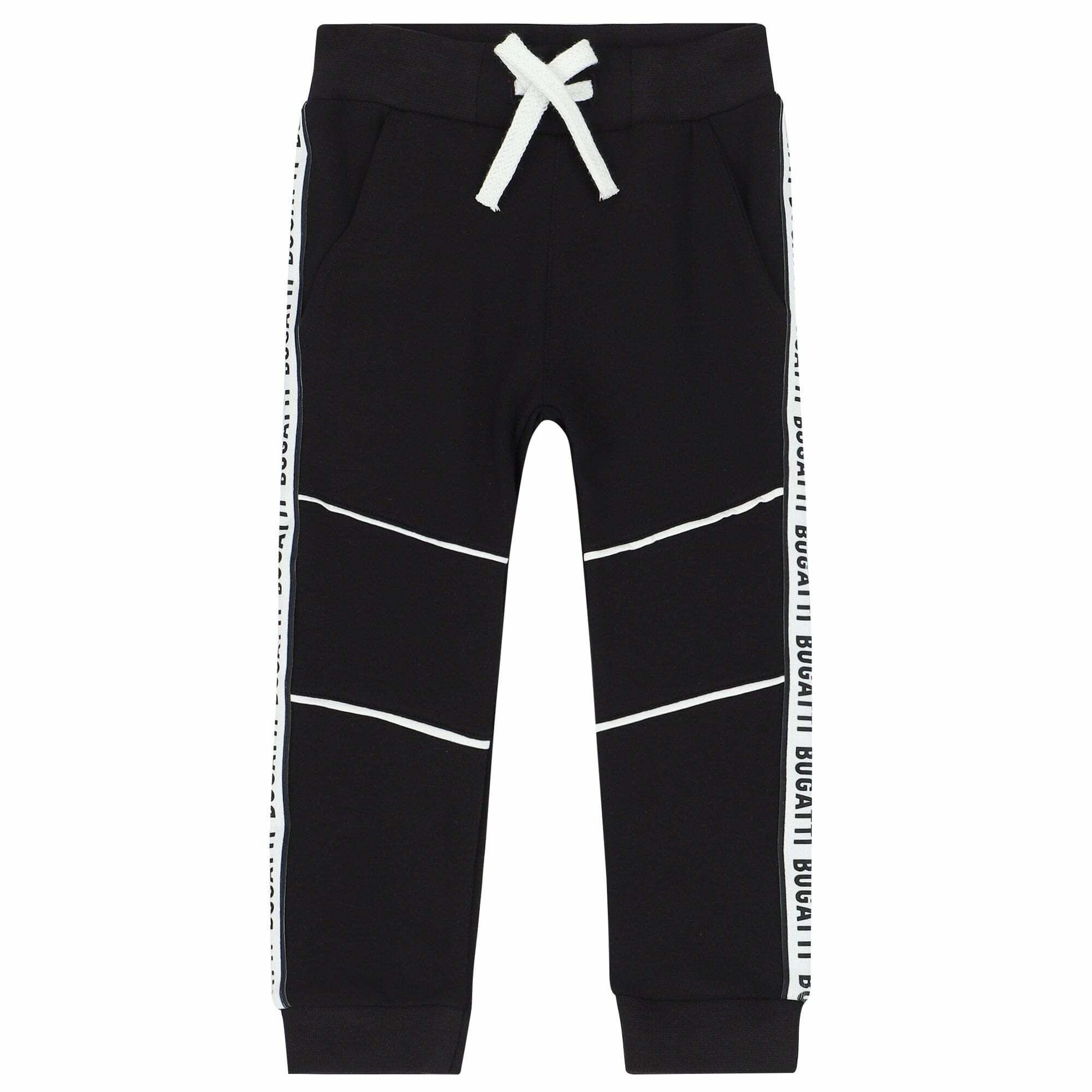 Bugatti Junior Younger Boys Black Logo Joggers Junior Couture UAE