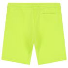 طقم أولاد شورت بالشعار باللون العاجي والأخضر, 2, hi-res