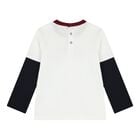 Baby Boys White & Red Teddy Bear Logo Joggers Set, 1, hi-res