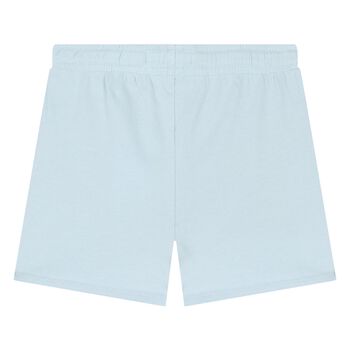 Younger Boys Blue Cotton Logo Shorts Set