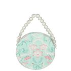 Girls Circular Mint Green Floral Bag, 1, hi-res