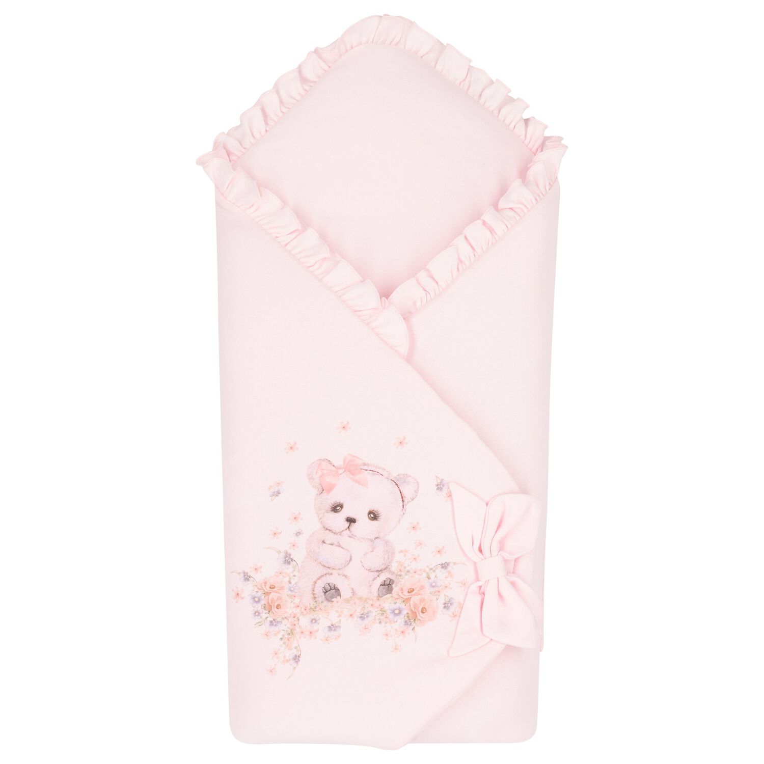  مدس بشعار  تيدي بير باللون الوردي للبنات , 1, hi-res