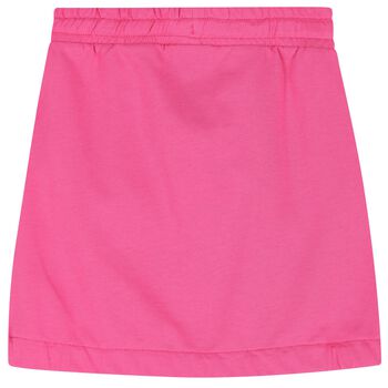 Girls Pink Teddy Bear Logo Skirt
